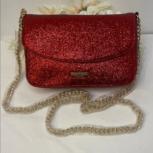 Jimmy Choo Parfums NWOT Sparkling Red Crossbody with Gold Chain